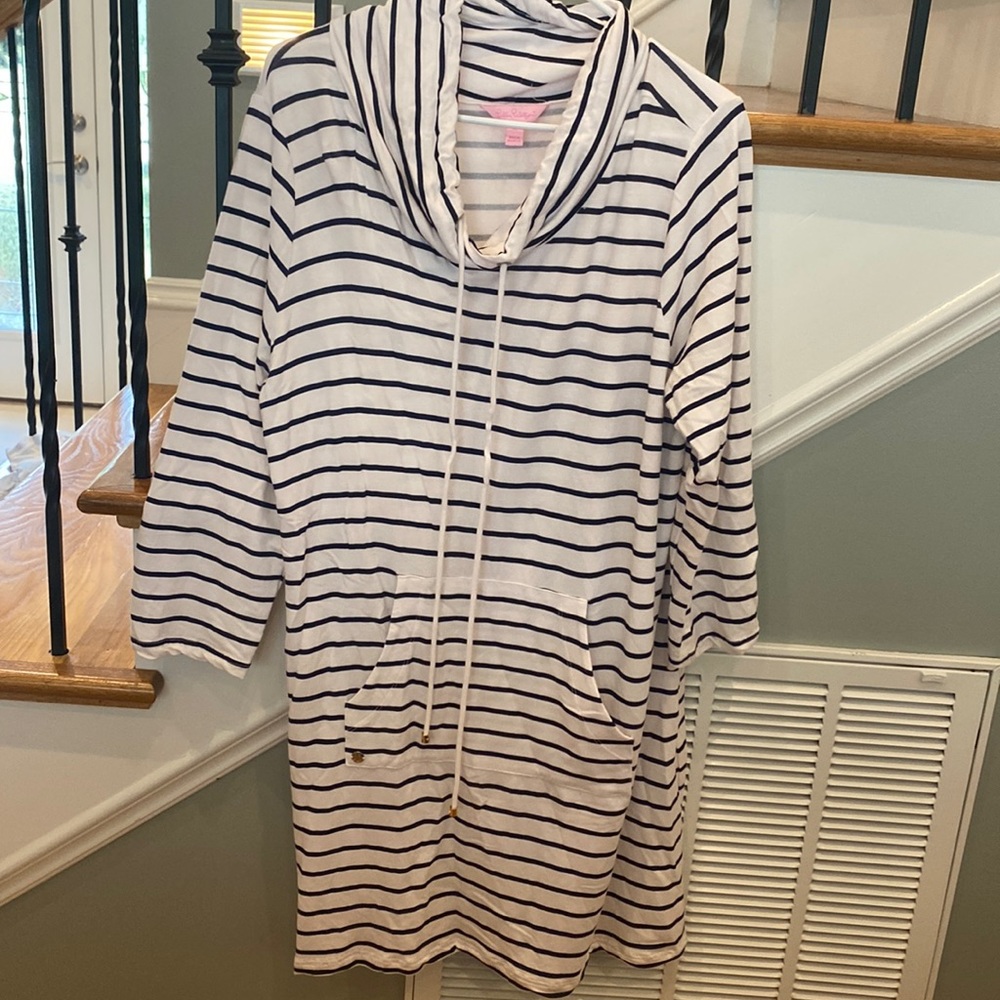 Lilly Pulitzer Navy and White Striped Dress